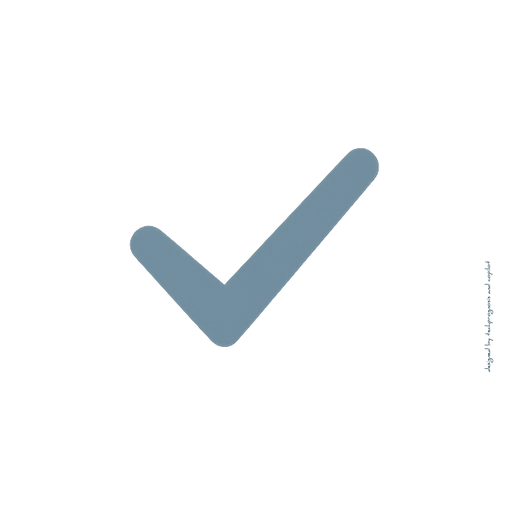 A check mark in a plain background